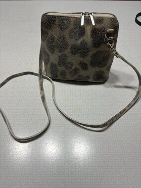 Like New Cute Small Animal Print Leather Borse in Pelle Crossbody(Made in Italy)